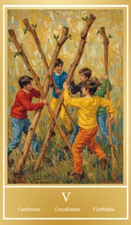 Fünf der Stäbe