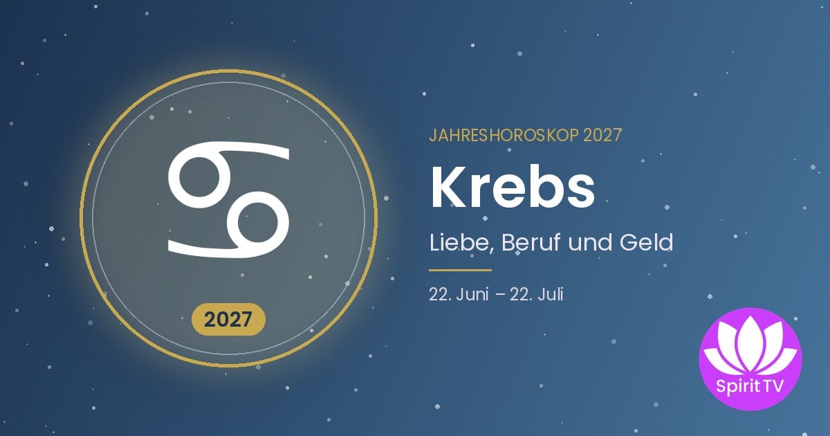 Jahreshoroskop 2027 für das Sternzeichen Krebs